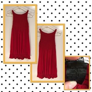 Red long shirt or short dress